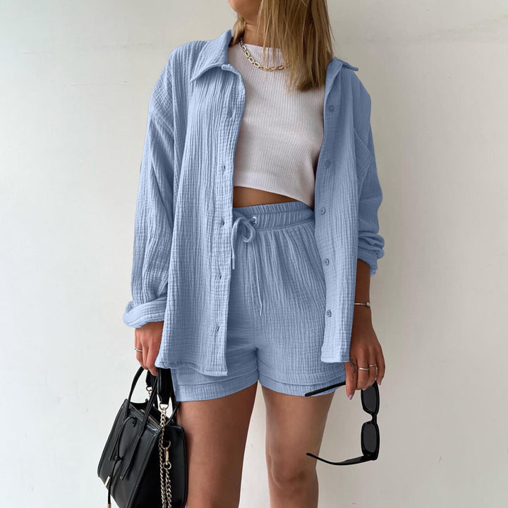 Katelyn - Conjunto De Dos Piezas Compuesto Por Camisa Y Pantalón Corto De Algodón