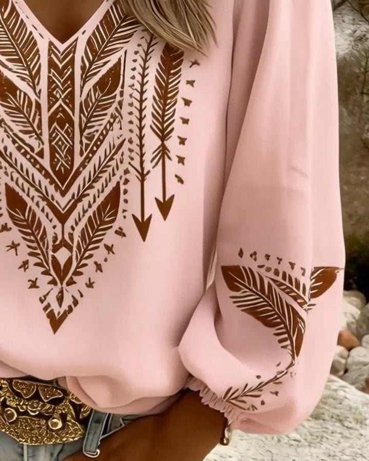 Grazina - Blusa Holgada Con Cuello en V
