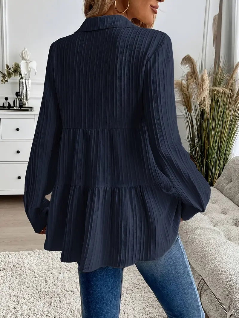 Majlinda - Elegante Camisa De Manga Larga Con Botones