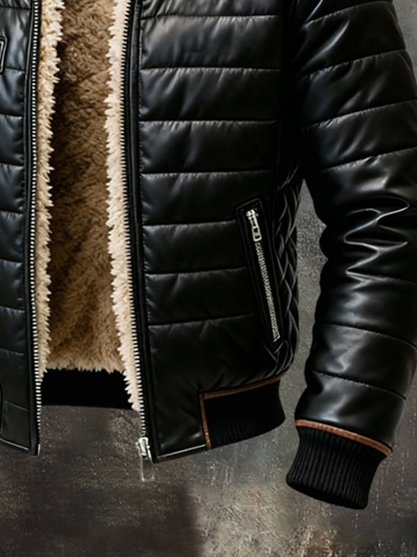 Griezmann - Chaqueta Vintage Para Exteriores Con Cuero Suave