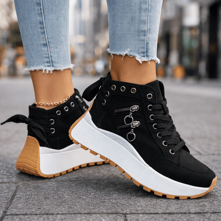 Kamala - Zapatillas Deportivas Con Cordones y Suela Gruesa