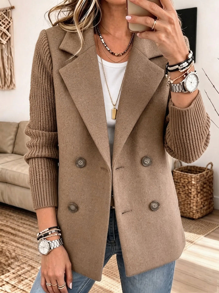 Winchell - Chaqueta De Otoño Elegante Con Mangas De Punto