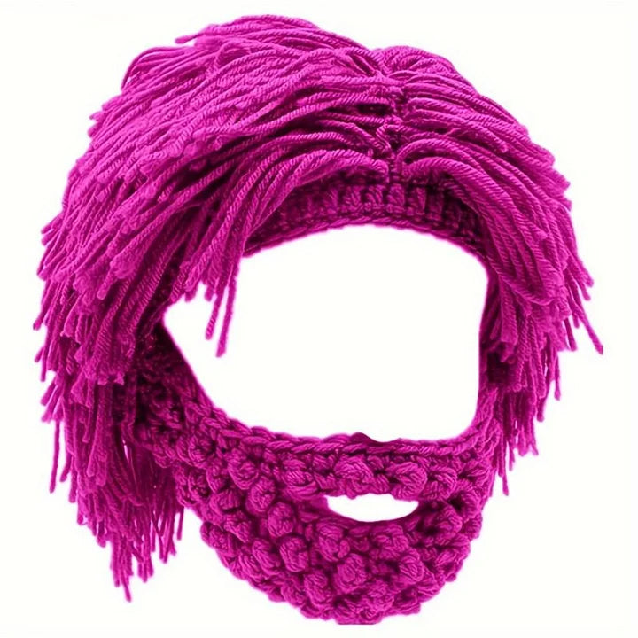 Grantley - Gorro Estilo Punk con Peluca de Cabello Liso Incorporada