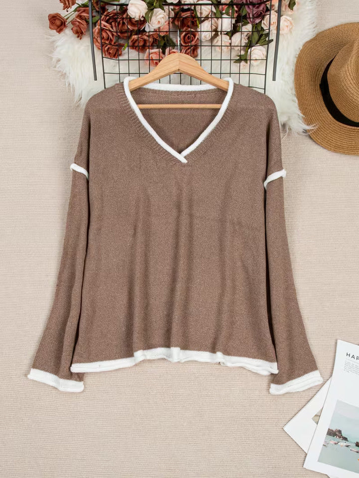 Ginny - Jersey Informal De Manga Larga y Cuello En V