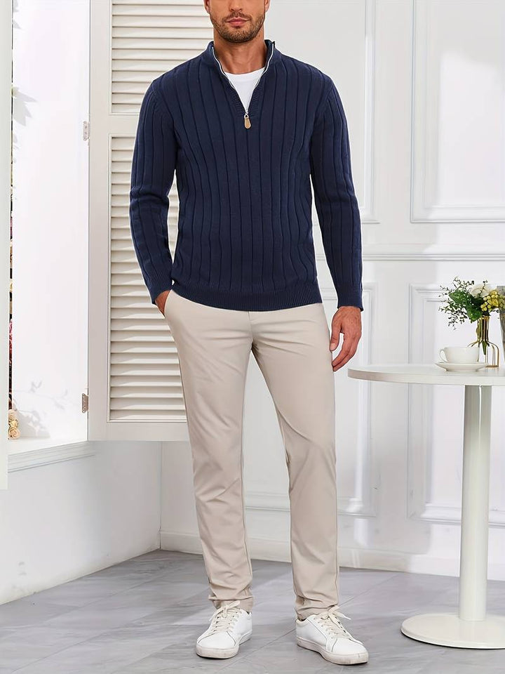 Yedidya - Jersey de Manga Larga Informal de Punto