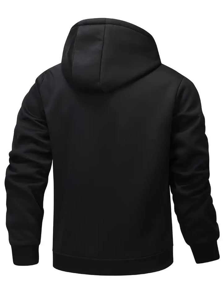 Helge - Sudadera Con Capucha y Cremallera De Manga Larga Informal