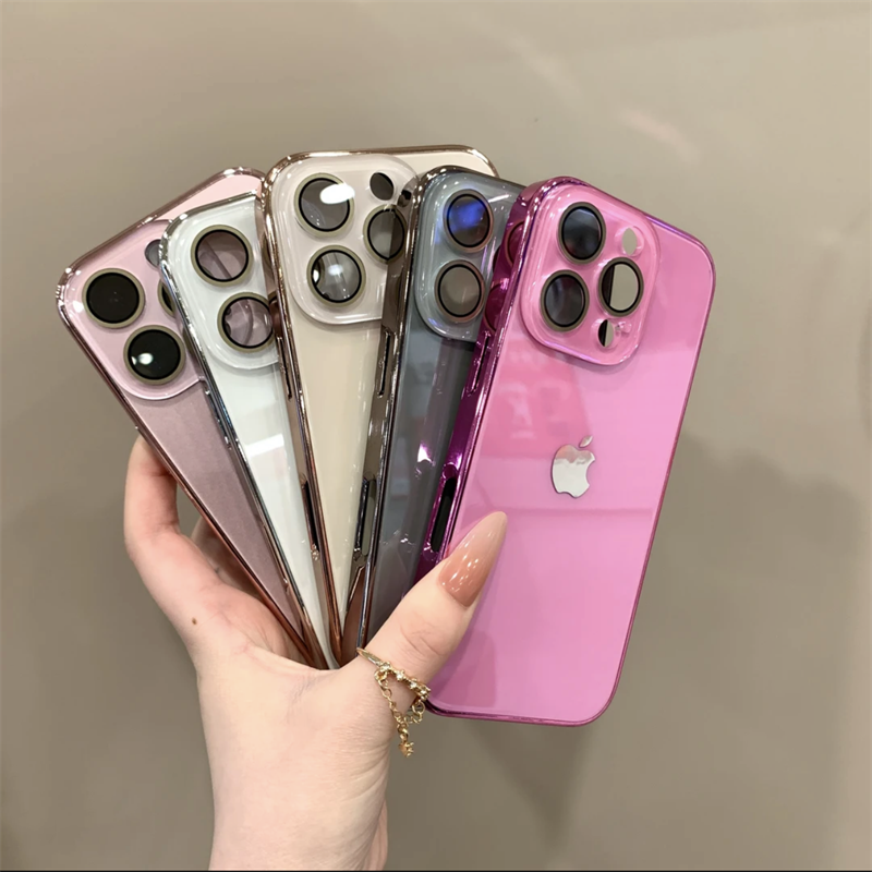 Chromelux - Funda De Cristal Electrochapado De Alta Calidad Para iPhone