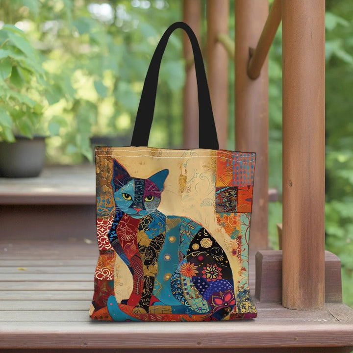 Feline - Bolso Tote Grande con Estampado Felino