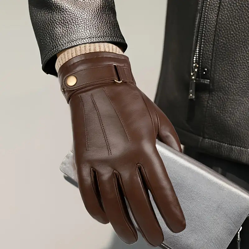 Matheo - Guantes Térmicos De Piel Para Invierno