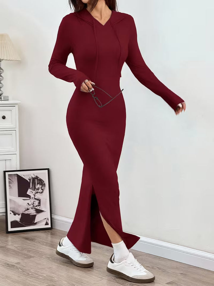 Dahye - Vestido Largo De Manga Larga Con Capucha