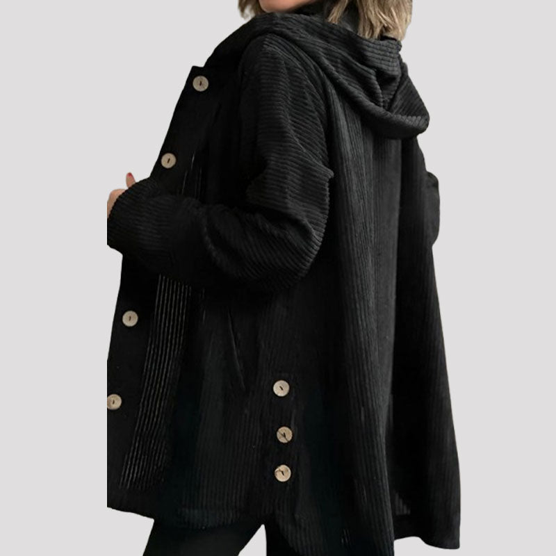 Daleny - Chaqueta Con Capucha Y Botones De Terciopelo