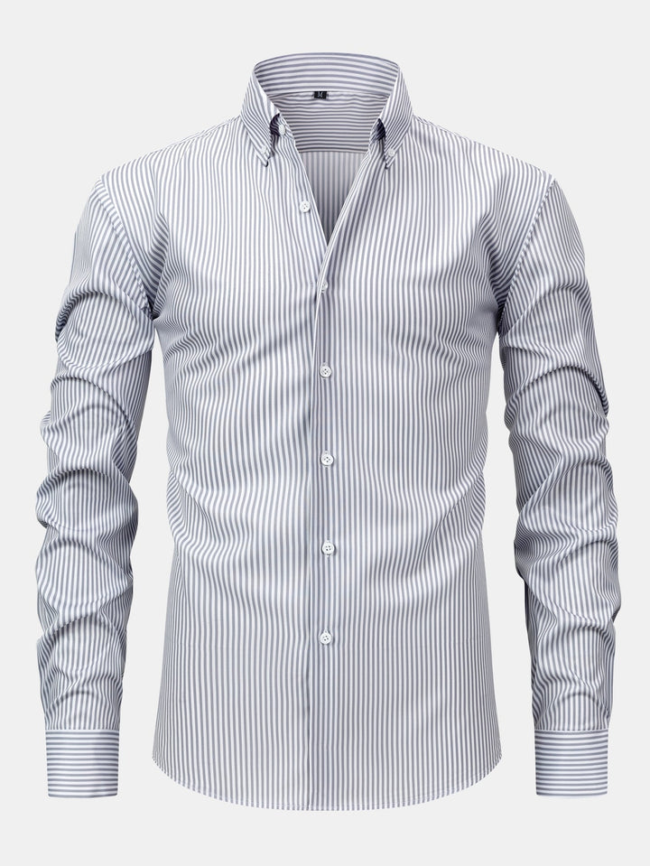 Corey - Camisa De Manga Larga a Rayas Con Botones