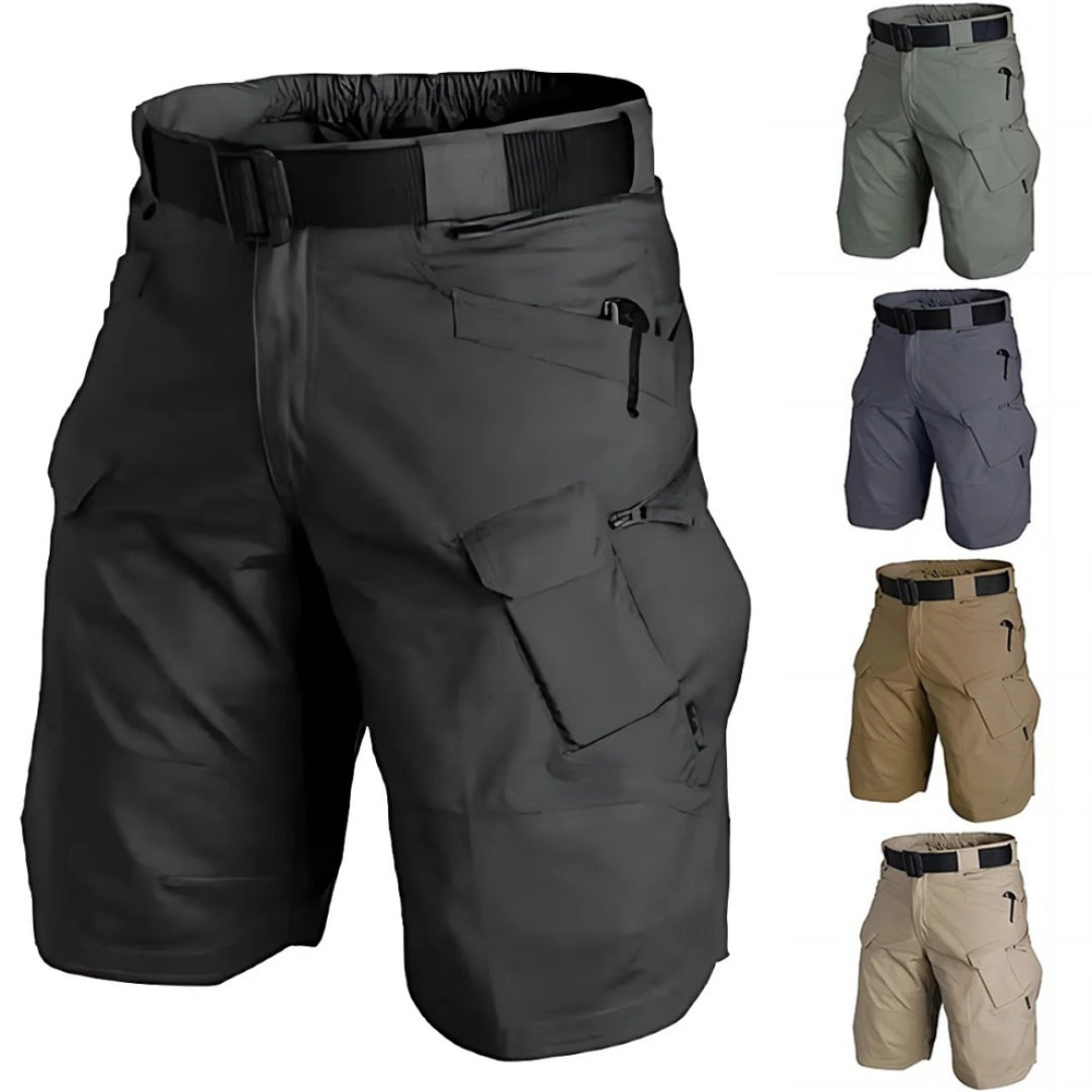 Kazuya - Cargo Pantalones Cortos Con 7 Bolsillos + Cinturón Gratis