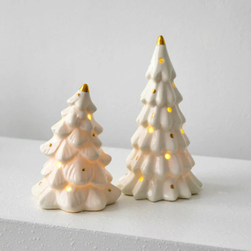 SnowLume - Conjunto Decorativo LED De Aldeas Navideñas De Cerámica