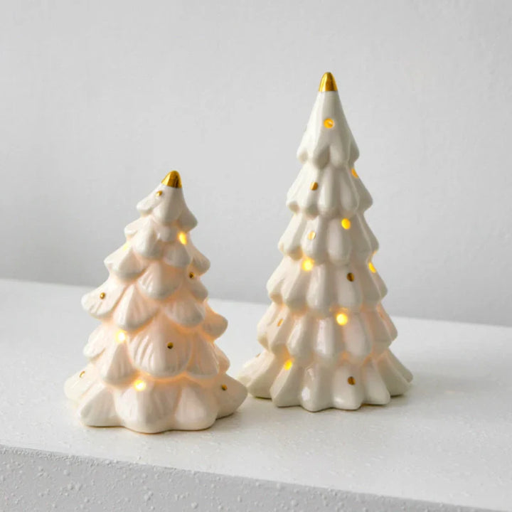 SnowLume - Conjunto Decorativo LED De Aldeas Navideñas De Cerámica