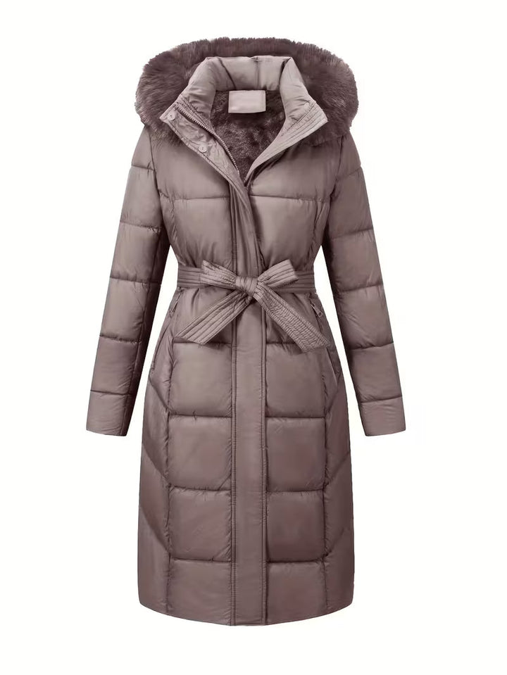 Inza - Chaqueta Acolchada Con Capucha Y Cinturón