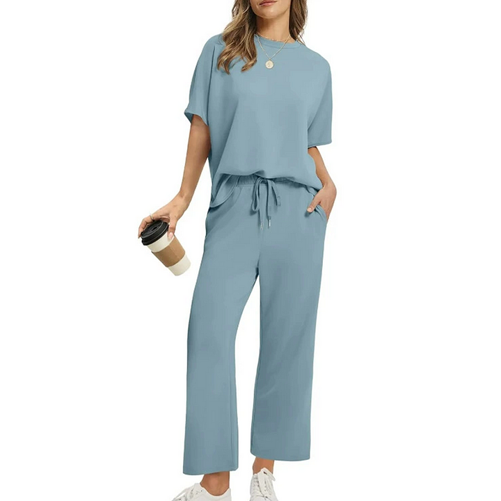 Shirona - Conjunto De Dos Piezas Top Informal y Pantalón
