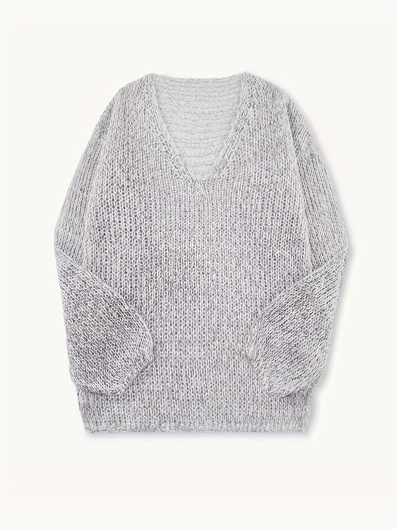 Lital - Elegante Jersey Suave Con Cuello en V