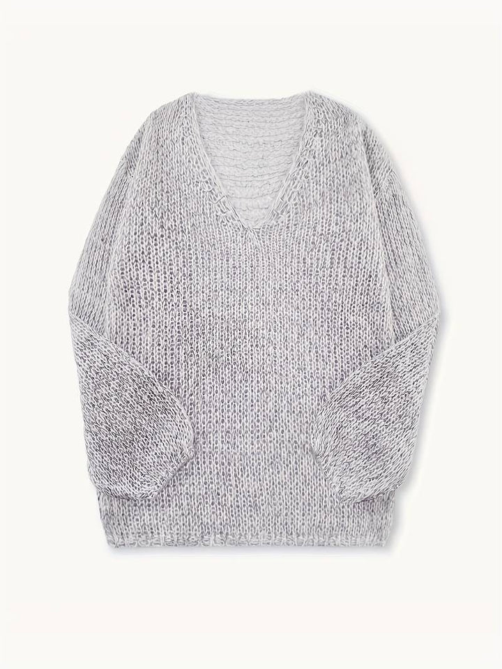 Lital - Elegante Jersey Suave Con Cuello en V