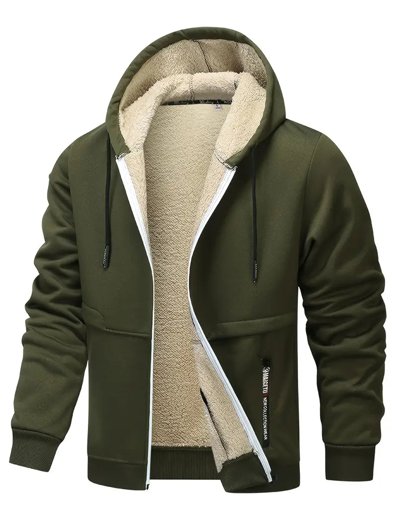Helge - Sudadera Con Capucha y Cremallera De Manga Larga Informal