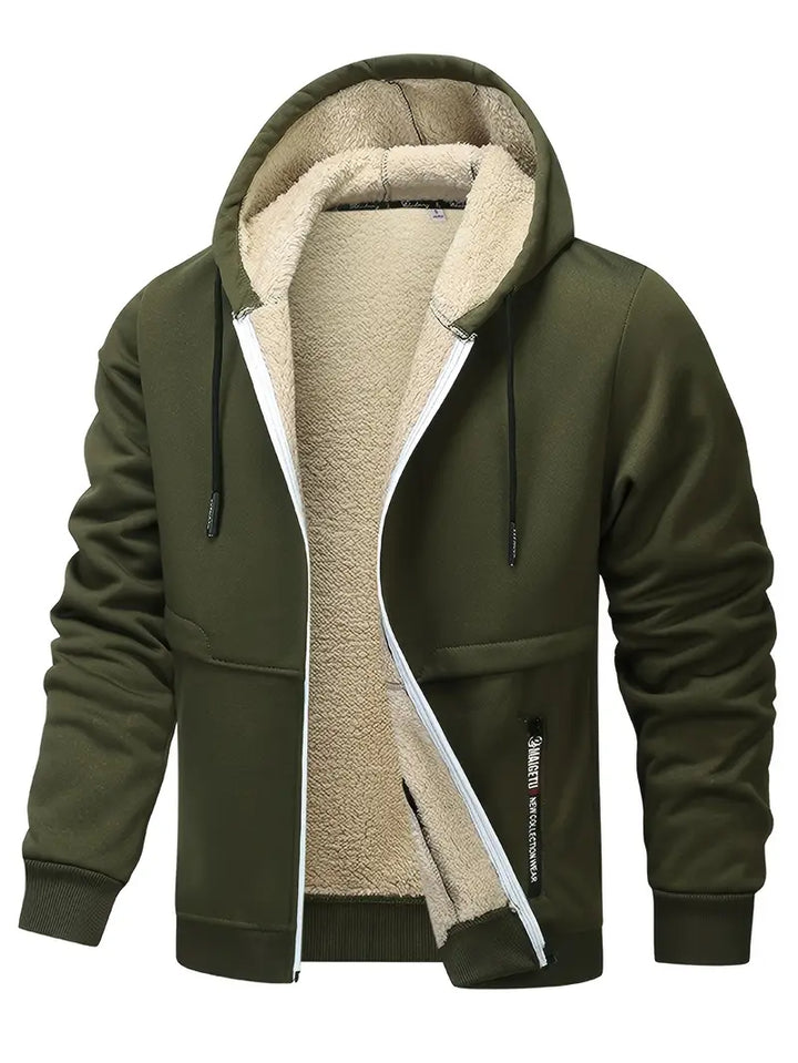 Helge - Sudadera Con Capucha y Cremallera De Manga Larga Informal
