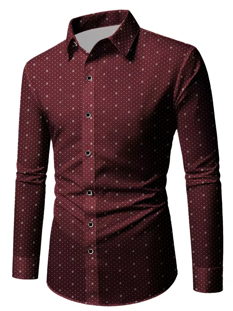 Spyros - Camisa De Manga Larga Con Botones En La Parte Delantera
