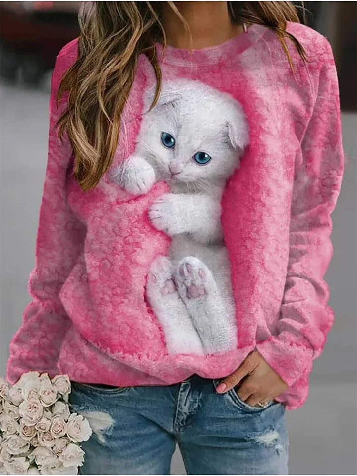 Gaby - Sudadera De Manga Larga Con Estampado De Gatos