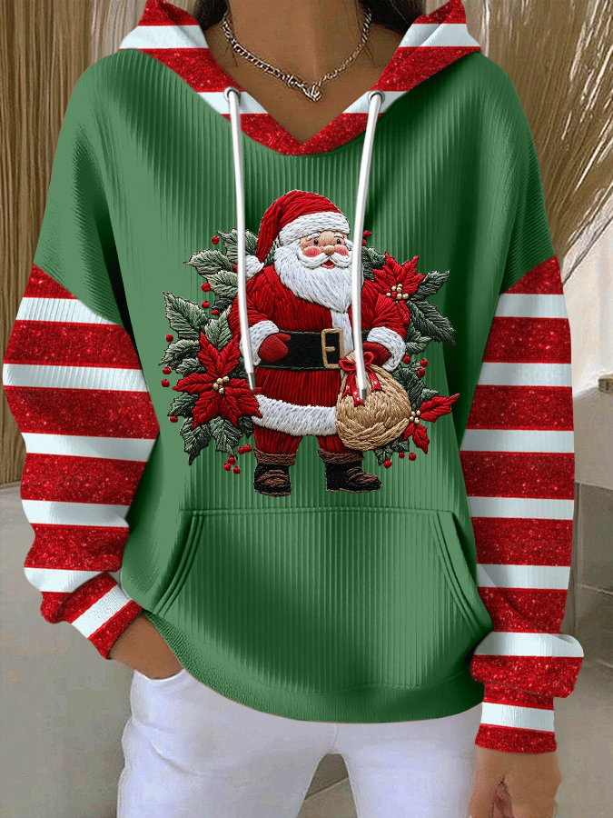 Kathryn - Sudadera Con Capucha y Estampado De Papá Noel