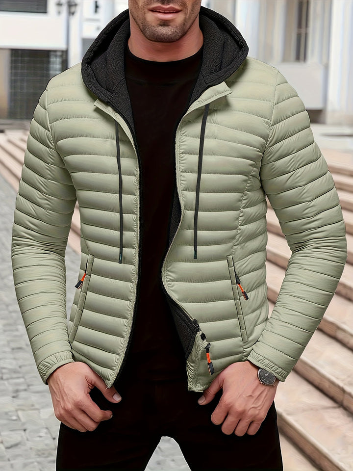 Dielmar - Chaqueta Acolchado Con Capucha Y Cremallera Frontal