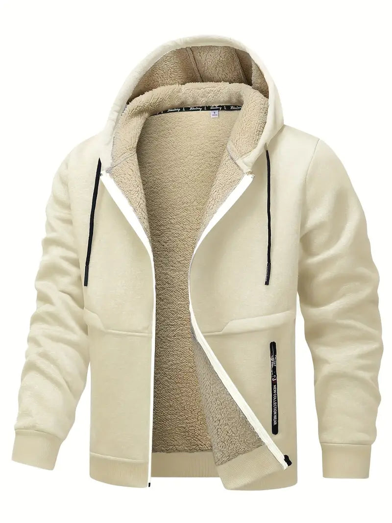 Helge - Sudadera Con Capucha y Cremallera De Manga Larga Informal