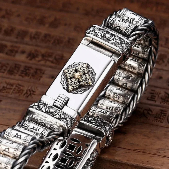 SilverTruth – Pulsera De Plata De Ley Con Seis Signos De La Verdad