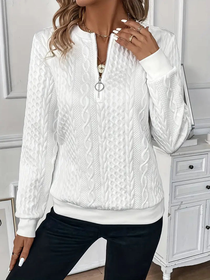 Erna - Elegante jersey con cremallera para mayor comodidad y estilo