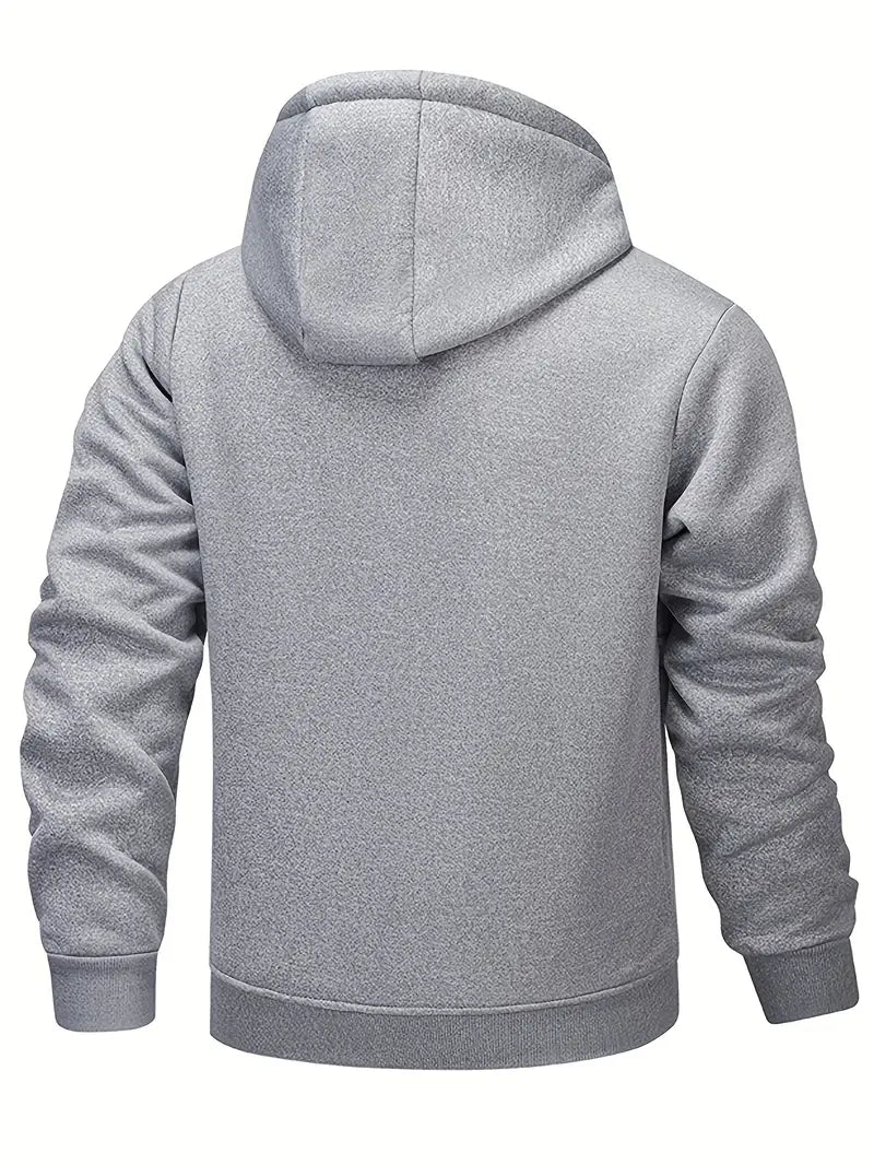 Helge - Sudadera Con Capucha y Cremallera De Manga Larga Informal