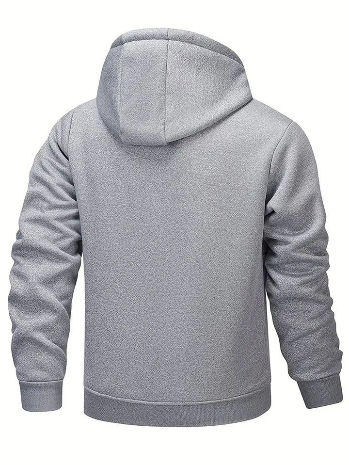 Helge - Sudadera Con Capucha y Cremallera De Manga Larga Informal