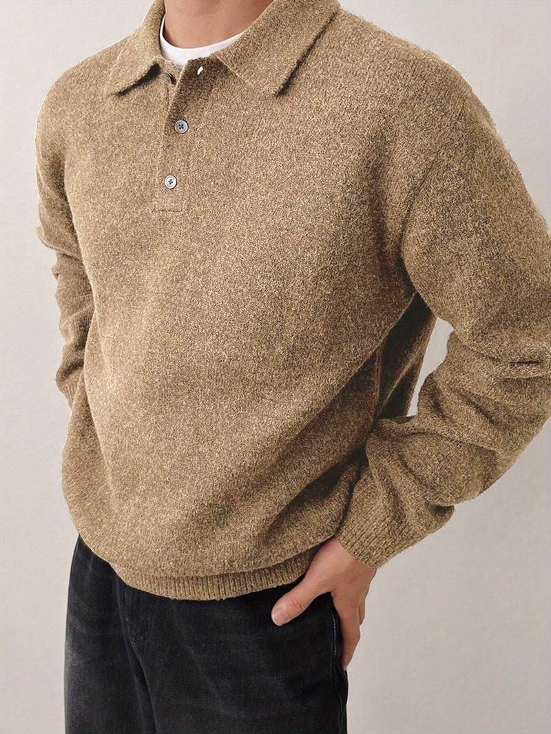 Eliran - Elegante Jersey de Manga Larga Con Cuello Alto