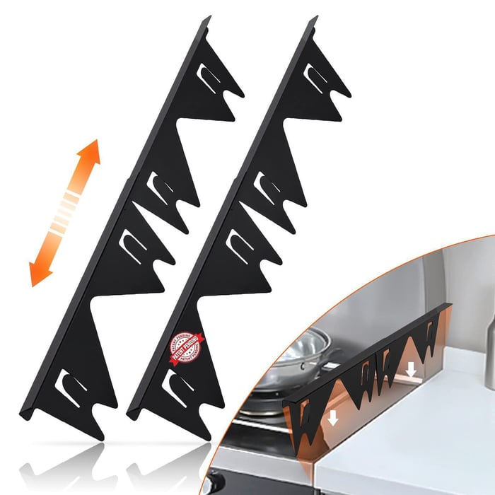 StoveSafe - Tapas Retráctiles De Acero Inoxidable Para Huecos de Estufas