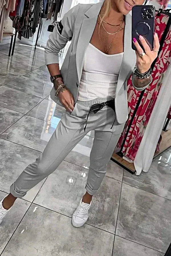 Jocelyne - Elegante Conjunto De Blázer Pantalones