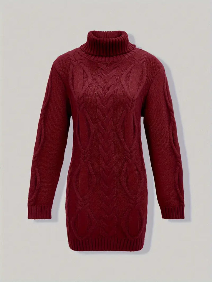 Narda - Cable Grueso De Punto Cuello Alto Vestido
