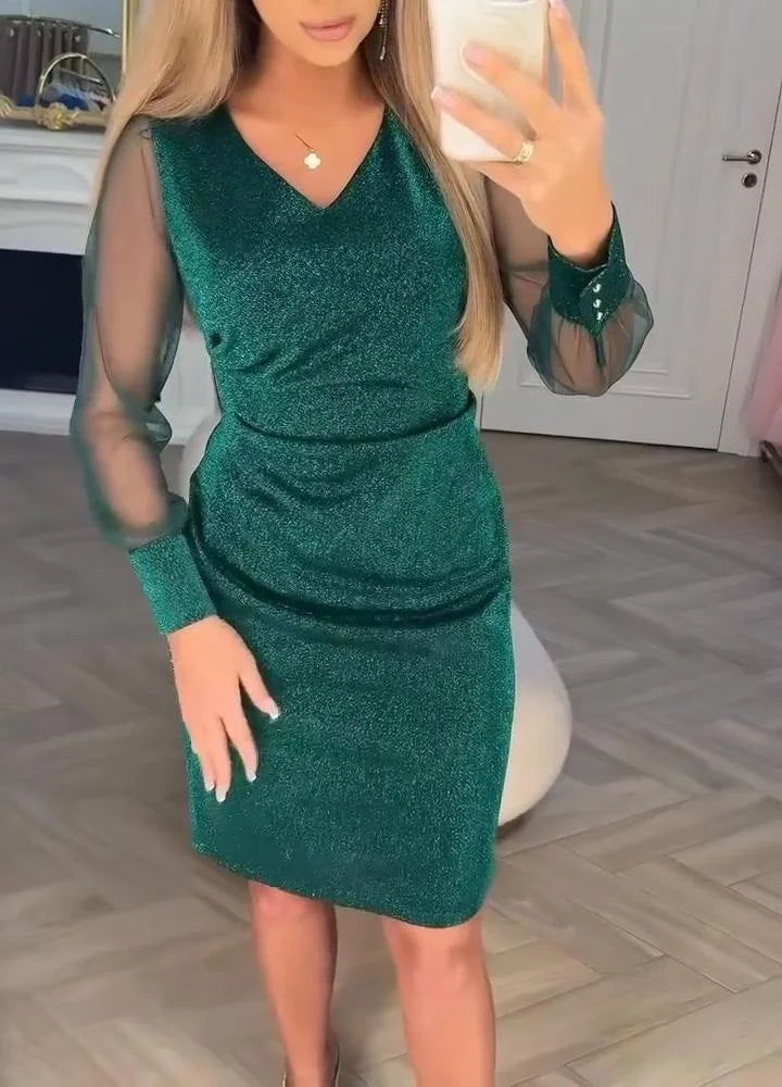 Irisa - Vestido Midi De Patchwork Brillante