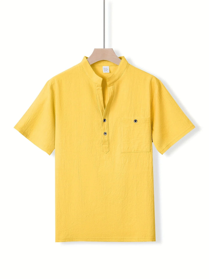Markos - Camisa Informal De Manga Corta Con Botones
