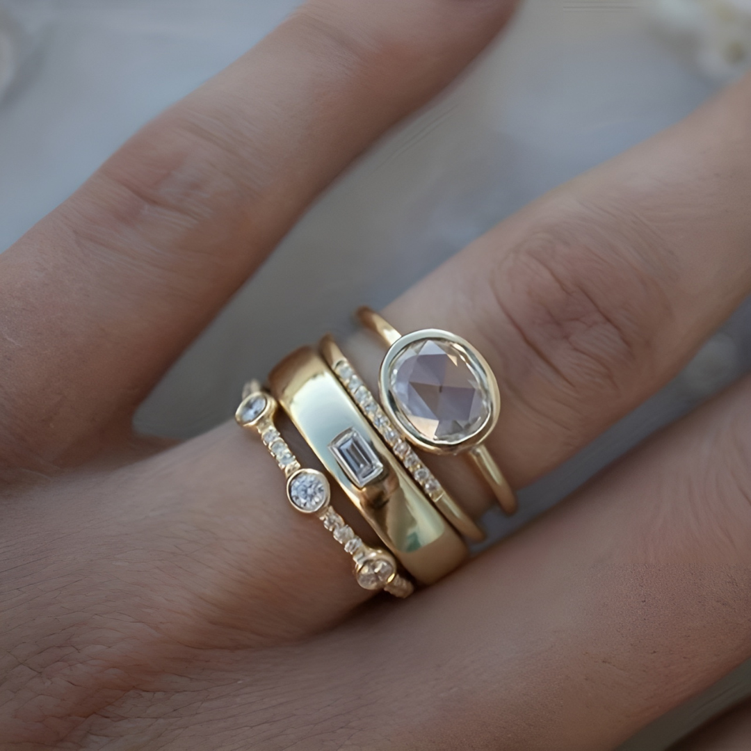 Biljana - Conjunto De Anillos Vintage