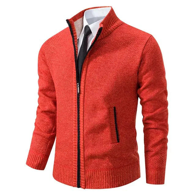 Thorsten - Chaqueta De PuntoDe Color Liso New Jersey