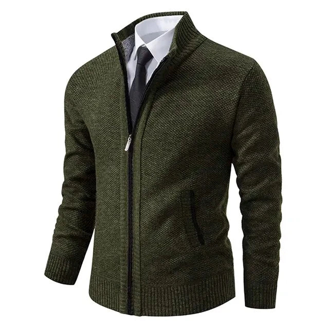 Thorsten - Chaqueta De PuntoDe Color Liso New Jersey