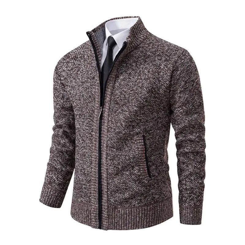 Thorsten - Chaqueta De PuntoDe Color Liso New Jersey
