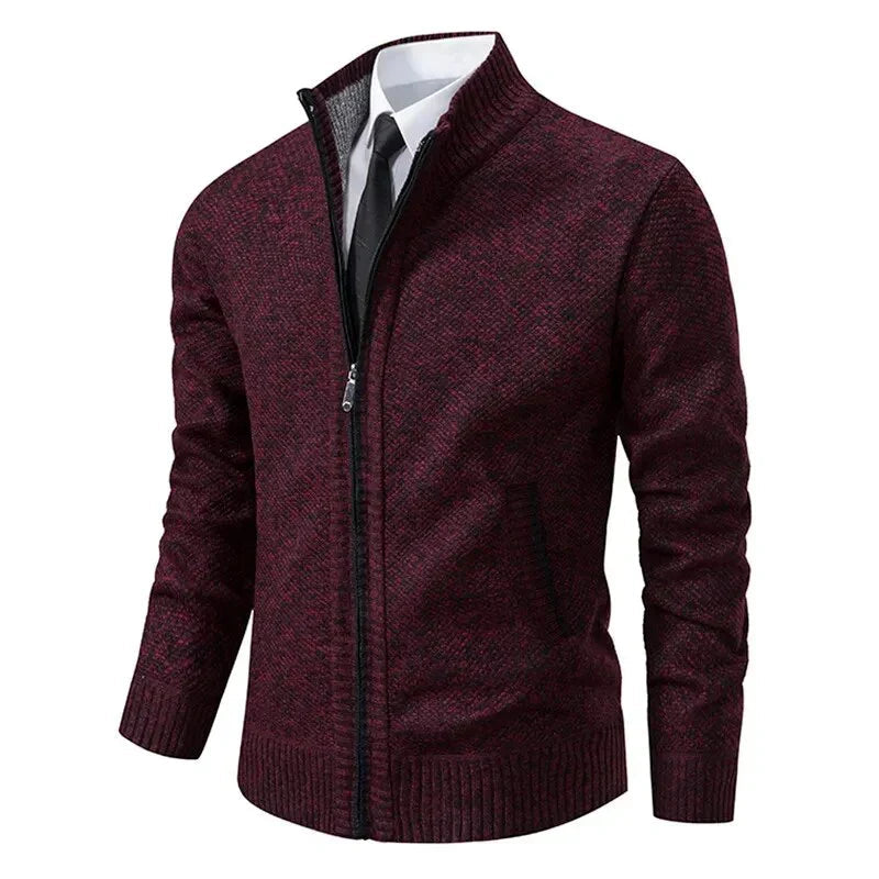 Thorsten - Chaqueta De PuntoDe Color Liso New Jersey