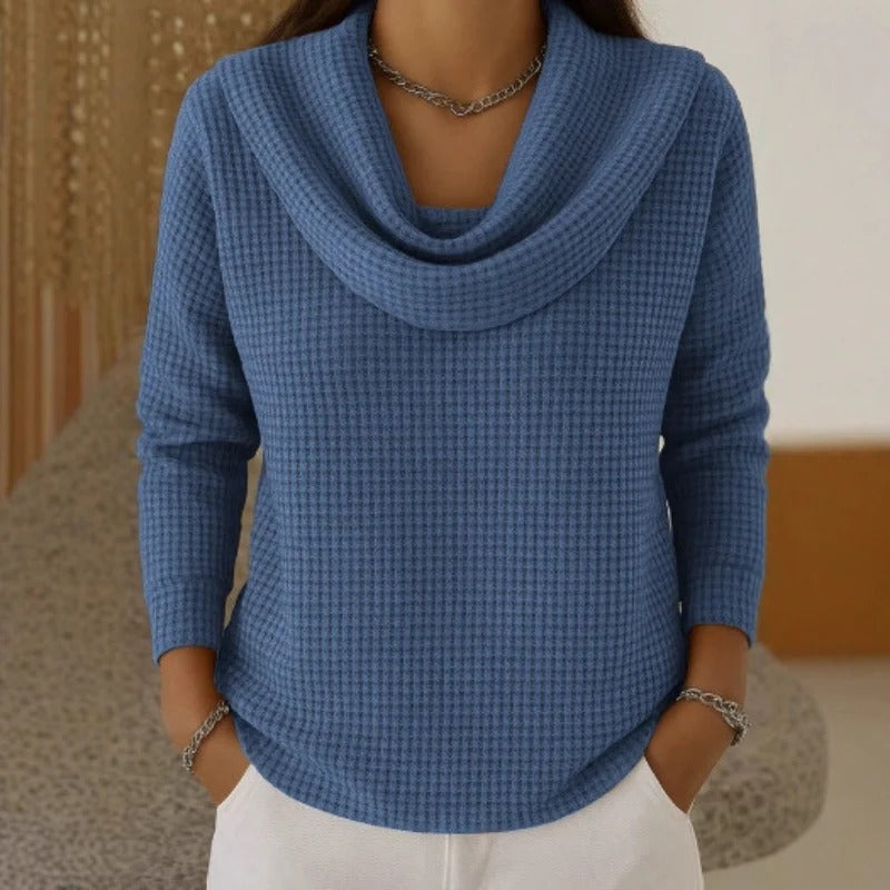 Danela - Elegante Jersey Con Escote En Cascada