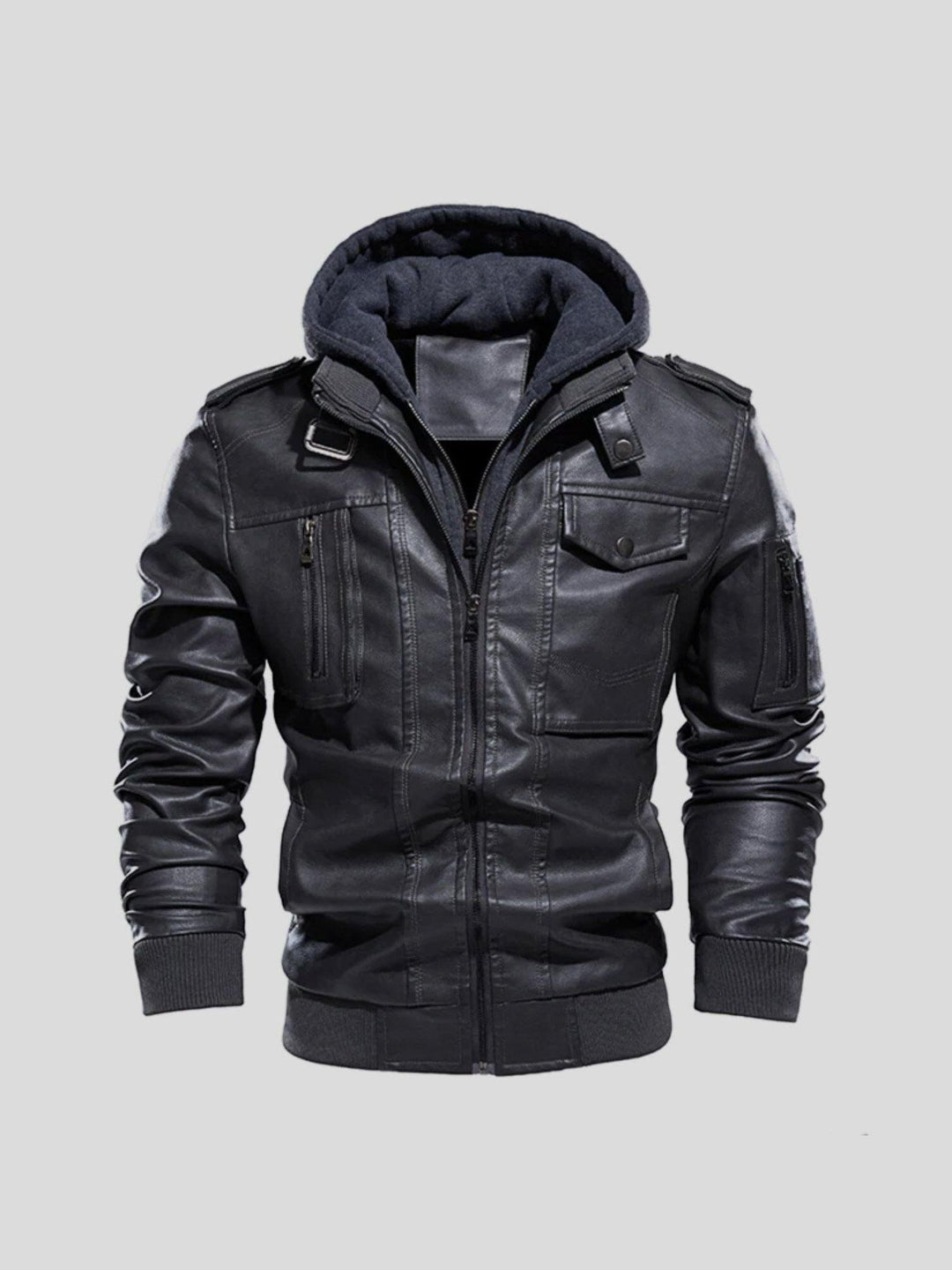 Edem - Chaqueta De Piel Con Bolsillos Con Cremallera