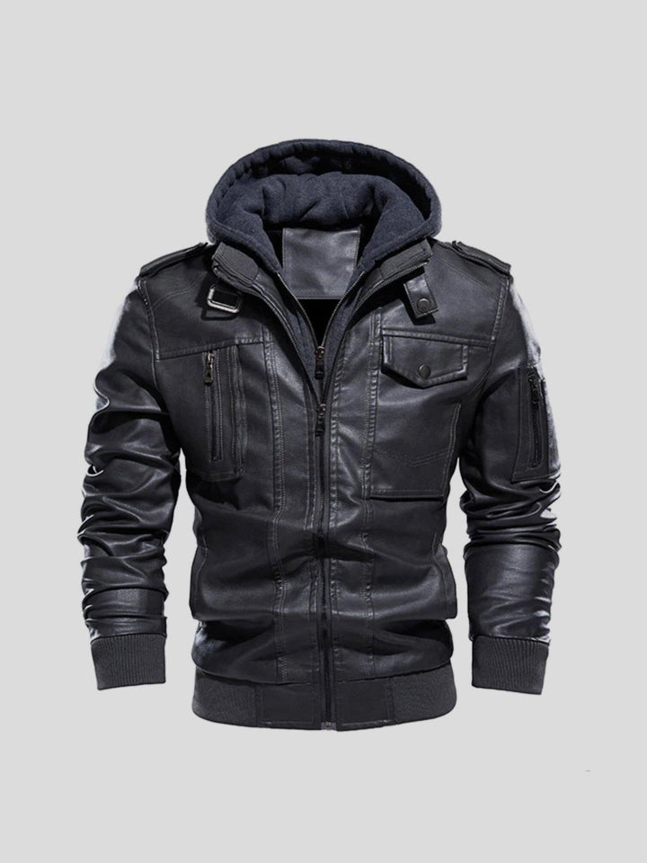Edem - Chaqueta De Piel Con Bolsillos Con Cremallera