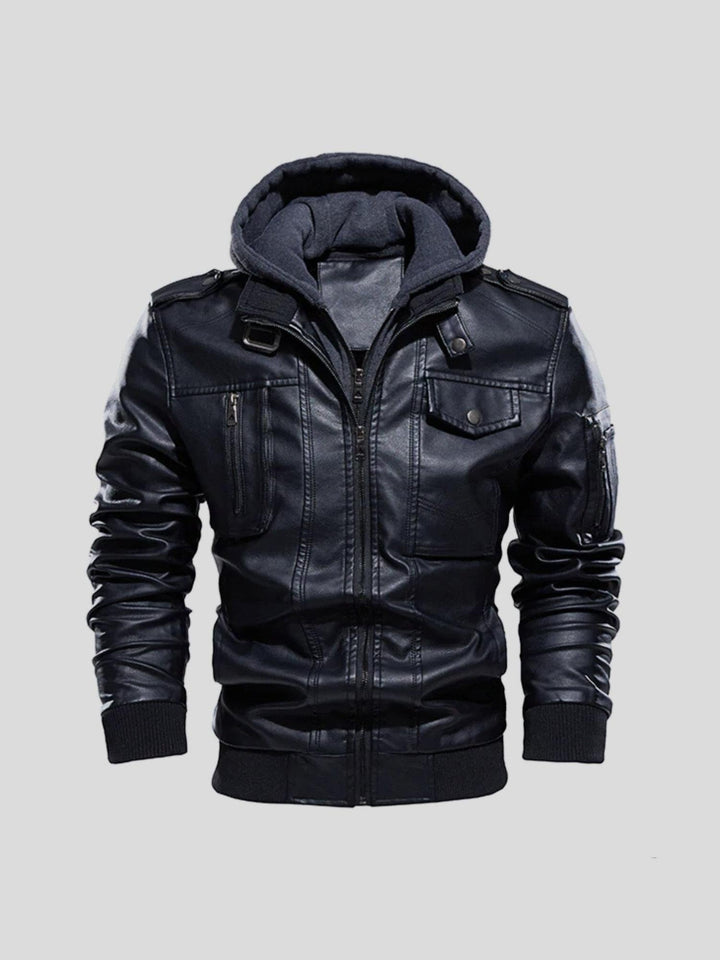 Edem - Chaqueta De Piel Con Bolsillos Con Cremallera