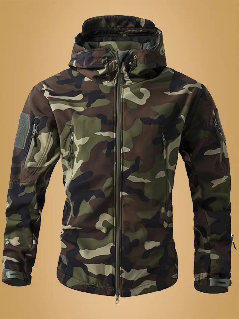 Mikel - Abrigo Militar De Cuello Alto y Capucha